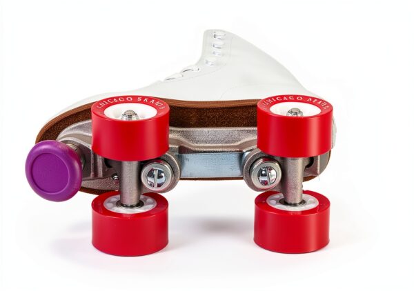 Chicago Skates Classic Rink White Leather Roller Skates-3