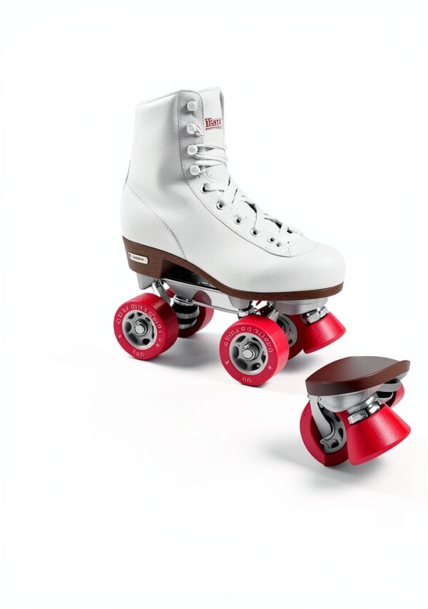 Chicago Skates Classic Rink Quad Roller Skates White Unisex-2