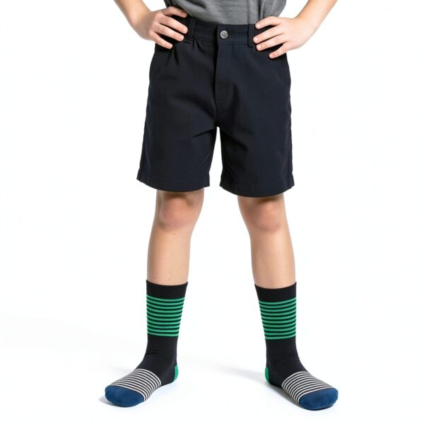Boys Striped Socks Combed Cotton Seamless Toe 5 Pack-3