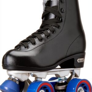 Chicago Skates Classic Rink Quad Roller Skates Black Leather-0