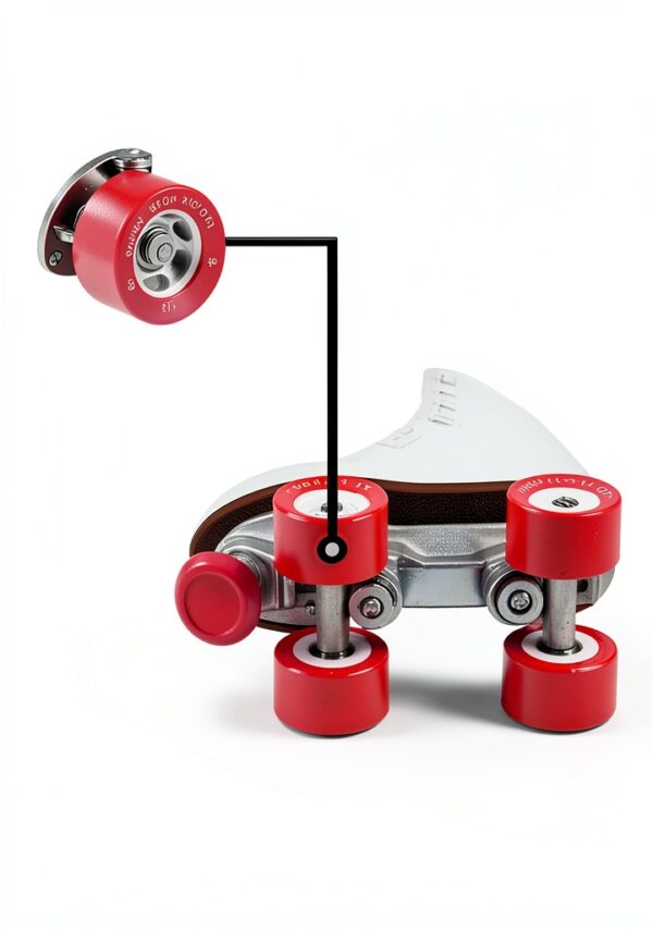 Chicago Skates Classic Rink Quad Roller Skates White Unisex-3