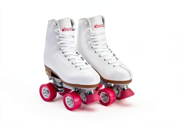 Chicago Skates Classic Rink White Leather Roller Skates-2