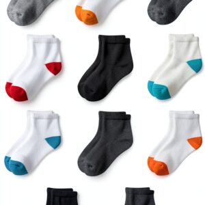 Amazon Essentials Kids Ankle Socks Cotton Cushion Sole-0