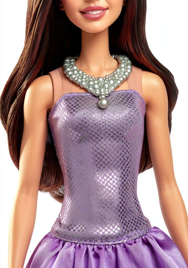 Barbie Fashionistas Doll Purple Dress Playtime Kids 3 Years-3