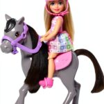 Mattel Chelsea Doll with Pony Bendable Knees for Kids 3+-0