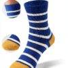 Boys Striped Socks Combed Cotton Seamless Toe 5 Pack-1