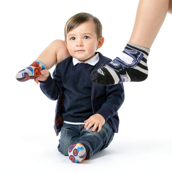 Marvel Spiderman Grip Socks for Toddlers Boys Assorted-4