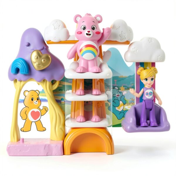 Polly Pocket Care Bears Compact Micro Dolls Mattel Toy-2