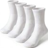 Kids Athletic Socks Premium Cotton Unisex Crew Retro Style-0