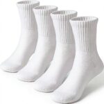Kids Athletic Socks Premium Cotton Unisex Crew Retro Style-0