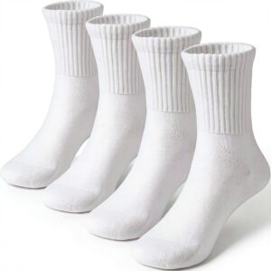 Kids Athletic Socks Premium Cotton Unisex Crew Retro Style-0
