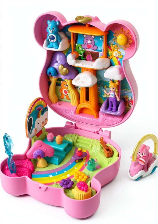 Polly Pocket Care Bears Compact Micro Dolls Mattel Toy-5