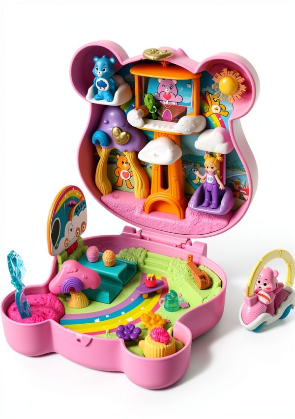 Polly Pocket Care Bears Compact Micro Dolls Mattel Toy-3