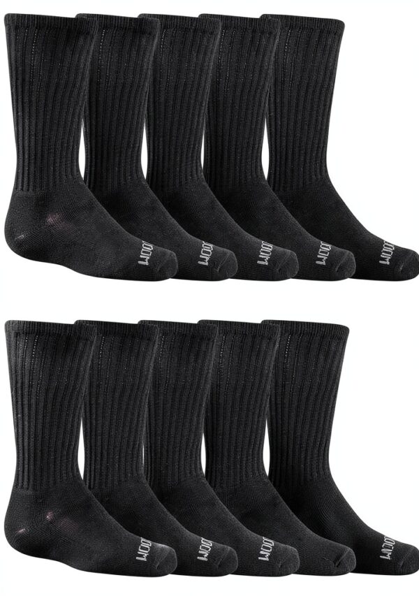 Boys Activewear Crew Socks Moisture Wicking Cushioned Sole-0