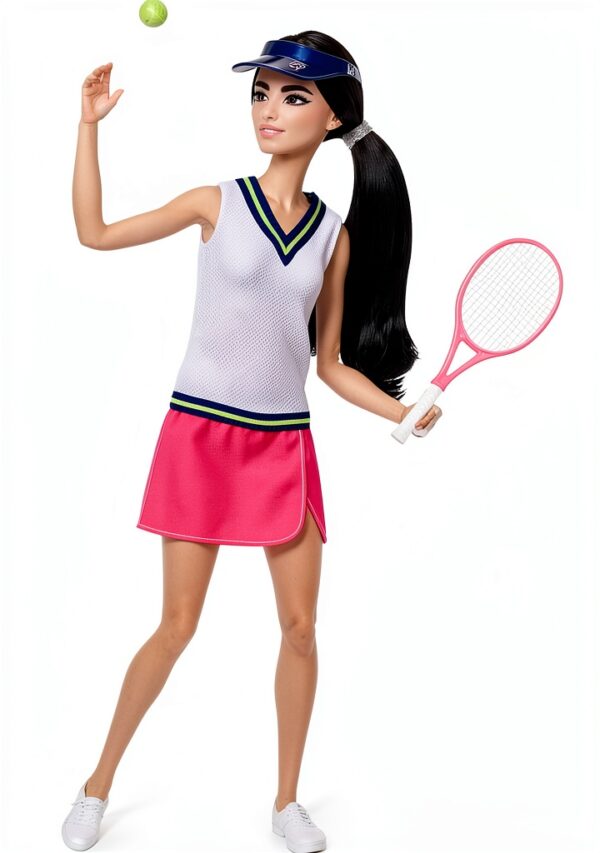 Barbie Tennis Champ Doll 22 Joints Sports Toy Kids 3 Years-1