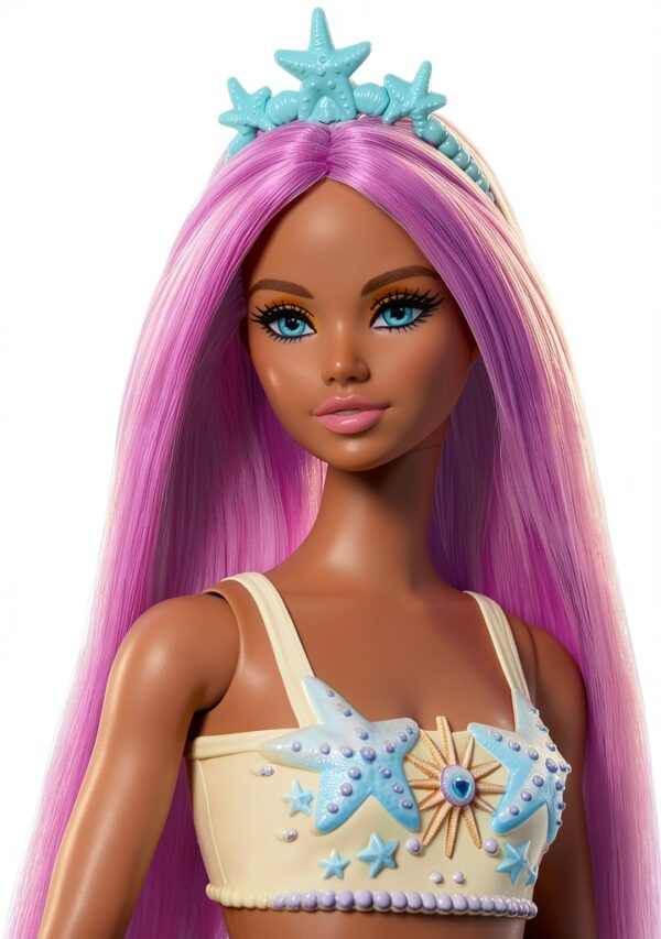 Barbie Mermaid Doll Starfish Bodice Ombre Tail Kids Toy-1