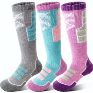 Anlisim Kids Merino Wool Ski Socks Boys Girls Thermal-0