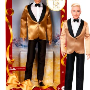2025 Holiday Ken Doll Mattel Platinum Blonde Suit Toy-0