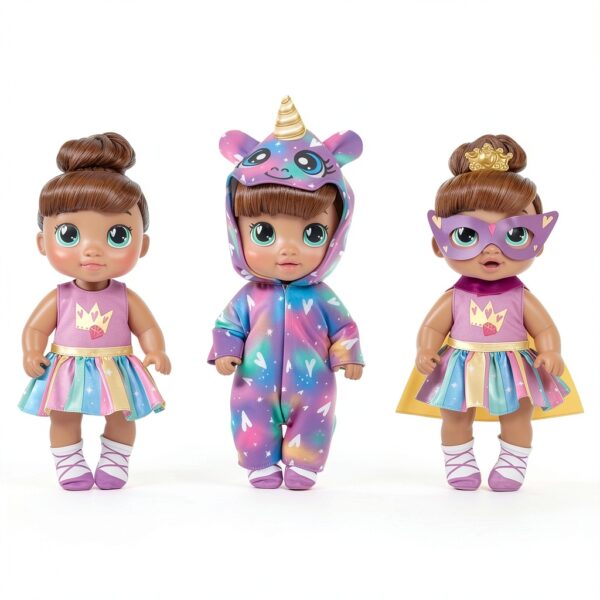 Baby Alive Sophia Sparkle Doll Unicorn Superhero 3 Looks-1