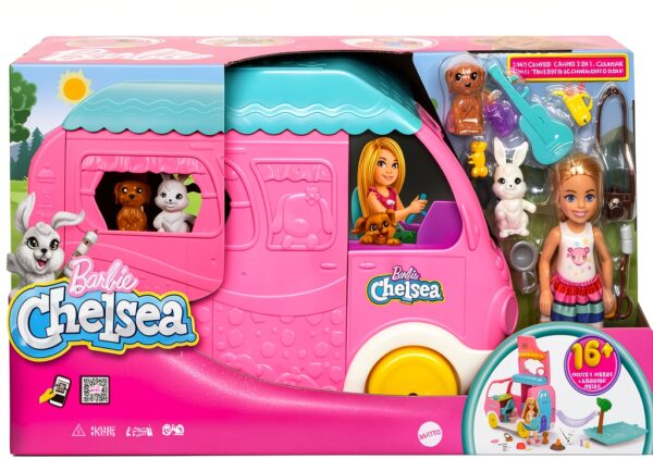 Barbie Chelsea 2-in-1 Camper Doll Playset for Kids-6