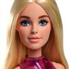 Barbie Fashionistas Doll Blond Hair Pink Dress Kids Toy-2