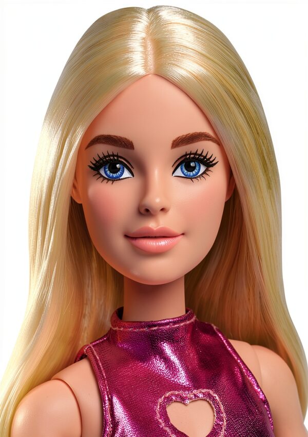 Barbie Fashionistas Doll Blond Hair Pink Dress Kids Toy-2