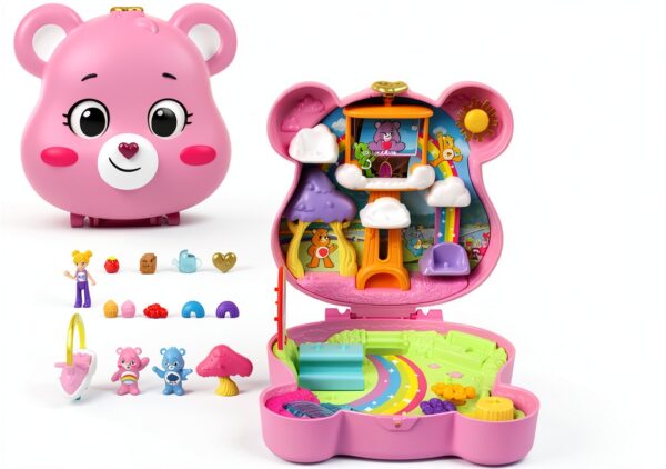 Polly Pocket Care Bears Compact Micro Dolls Mattel Toy-0