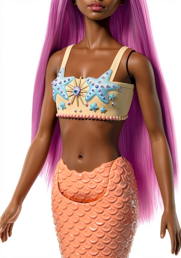 Barbie Mermaid Doll Starfish Bodice Ombre Tail Kids Toy-2
