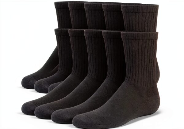 Hanes Boys Calf Socks Moisture Wicking Cushioned Comfort-0