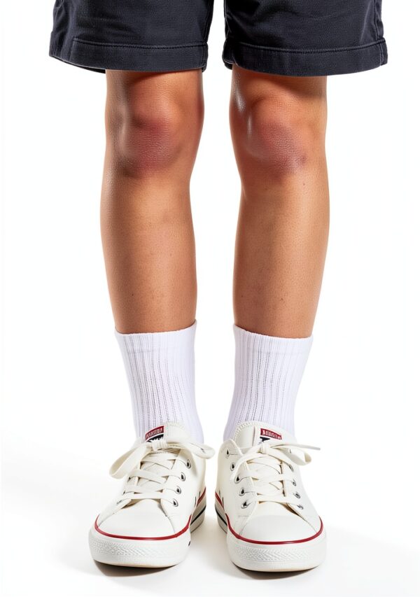 Kids Athletic Socks Premium Cotton Unisex Crew Retro Style-2
