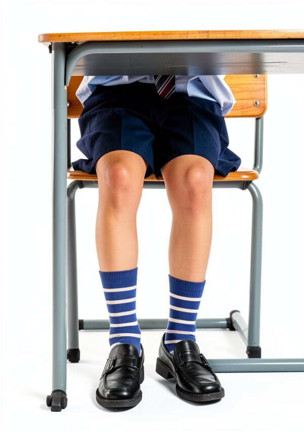 Boys Striped Socks Combed Cotton Seamless Toe 5 Pack-4