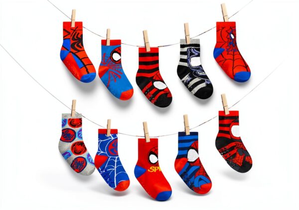 Marvel Spiderman Grip Socks for Toddlers Boys Assorted-3
