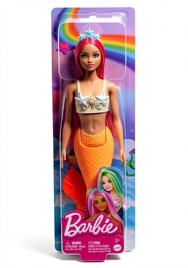 Barbie Mermaid Doll Starfish Bodice Ombre Tail Kids Toy-4