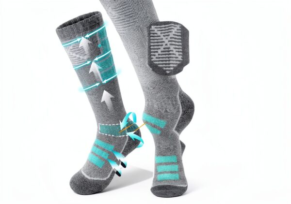 Anlisim Kids Merino Wool Ski Socks Boys Girls Thermal-3